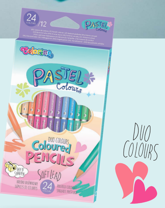 Pastel Kleurpotloden 12 stk / 24 Kleuren